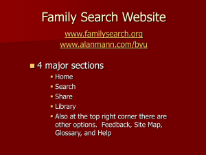 Family Search www.familysearch.org