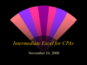 Intermediate Excel for CPAs