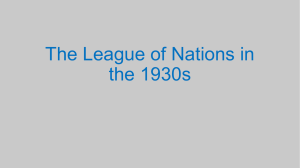 The League of Nations in the 1930s