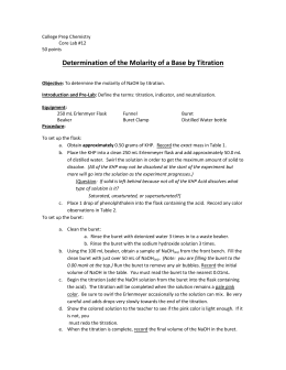 an experiment to determine the molarity of an unknown solution in an acid base titration Experiment 7: acid-base titration: standardization of a solution 87 purpose: determine molarity of a solution of unknown concentration by performing. an experiment to determine the molarity of an unknown solution in an acid base titration Experiment 7: acid-base titration: standardization of a solution 87 purpose: determine molarity of a solution of unknown concentration by performing.