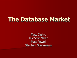 MySQL's Targeted sectors of the Database Market