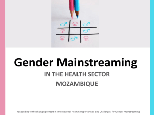 Gender Mainstreaming - Gender Responsive Budgeting