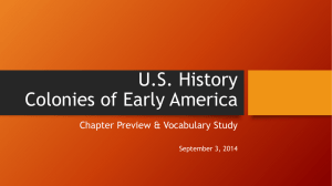 US History Colonies of Early America