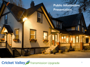 Cricket Valley Energy, LLC - Cricket Valley Transmission Upgrade