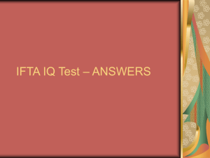 IFTA IQ Test – ANSWERS