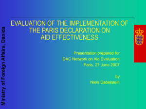 evaluation follow up to the paris decleration on aid