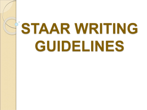 STAAR Writing Guidelines