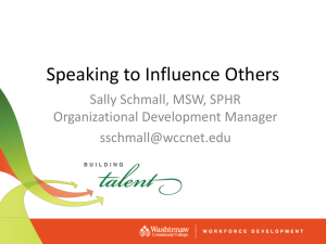 Speaking to Influence Others