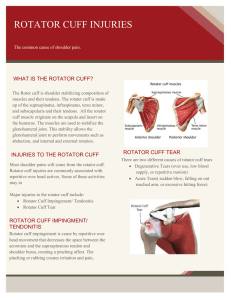 Rotator Cuff injuries