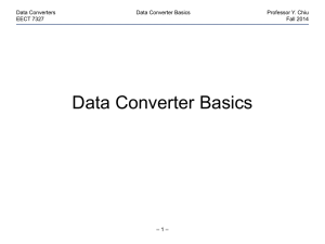 Data converter basics