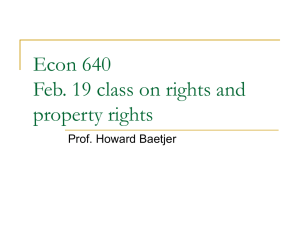 Econ 640 Feb. 19 class on property rights