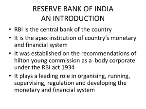 reserve bank of india an introduction