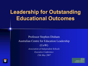Leadership for Outstanding Educational Outcomes