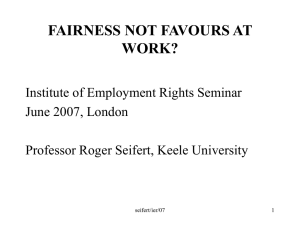 fairness not favours at work? - The Institute of Employment Rights
