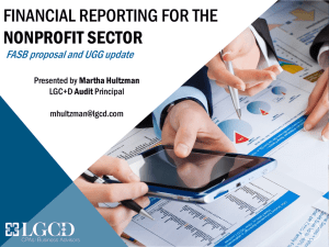 financial reporting for the nonprofit sector