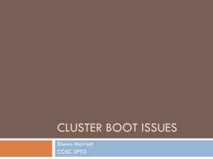 Cluster Booting Issues