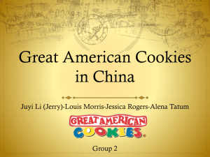 Great American Cookies in China