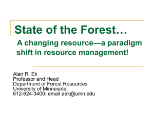 The State of the Forest - Minnesota Forest Resources Partnership