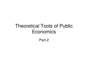 Theoretical Tools of Public Economics Part-2