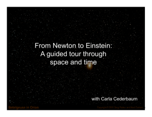 From Newton to Einstein: A guided tour through space and time