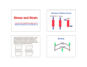 Stress and Strain Direction of Stress (Force)  Bending