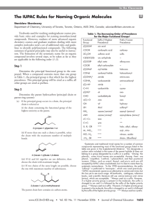 W The IUPAC Rules for Naming Organic Molecules