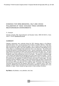 EVIDENCE FOR WIND-MEDIATED, SELF AND CROSS MEDITERRANEAN ENVIRONMENTS
