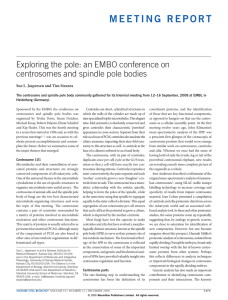 m e e t i n g   r... Exploring the pole: an EMBO conference on