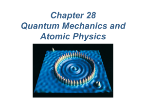 Chapter 28 Quantum Mechanics and Atomic Physics