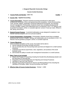 J. Sargeant Reynolds Community College Course Content Summary Credits: