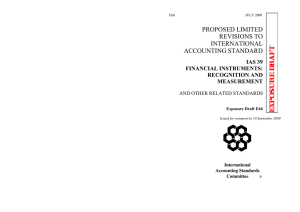 PROPOSED LIMITED REVISIONS TO INTERNATIONAL ACCOUNTING STANDARD