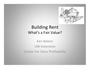 Building Rent  What’s a Fair Value? Ken Bolton