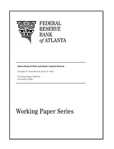 Working Paper Series Subordinated Debt and Bank Capital Reform Working Paper 2000-24