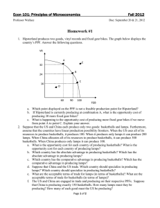 Homework #1 Econ 101: Principles of Microeconomics  Fall 2012