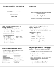 Discrete Probability Distributions Reference