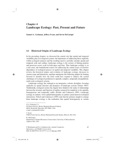 Landscape Ecology: Past, Present and Future Chapter 4