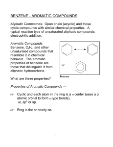 BENZENE - AROMATIC COMPOUNDS