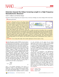 Detection beyond the Debye Screening Length in a High-Frequency Nanoelectronic Biosensor *