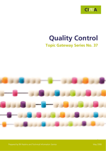 Quality Control  Topic Gateway Series No. 37