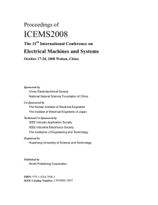 ICEMS2008 Proceedings of Electrical Machines and Systems
