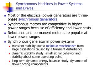 Synchronous Machines in Power Systems and Drives phase