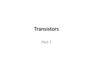 Transistors Part 1
