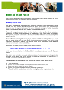 Balance sheet ratios