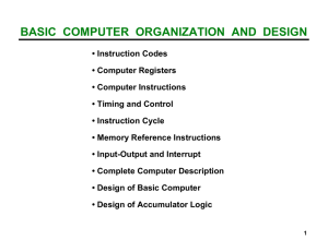 BASIC  COMPUTER  ORGANIZATION  AND  DESIGN