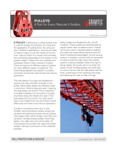 pulleyS: A Tool for Every Rescuer’s Toolbox A pulley