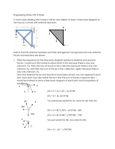 Engineering Statics HW 4 Notes