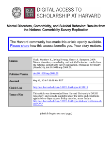 Mental Disorders, Comorbidity, and Suicidal Behavior: Results from