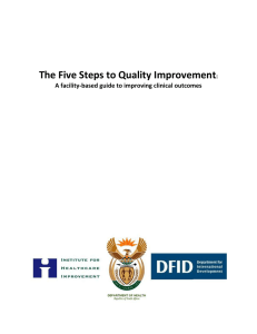 The Five Steps to Quality Improvement  :