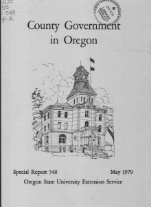 County Govern' in Oregon tofft cv