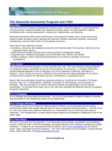 The Associate Economist Program and YOU! Your Role